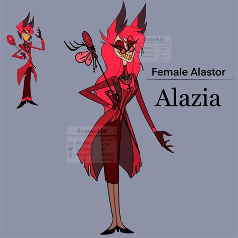 hazbin hotel alastor female|female characters in hazbin hotel.